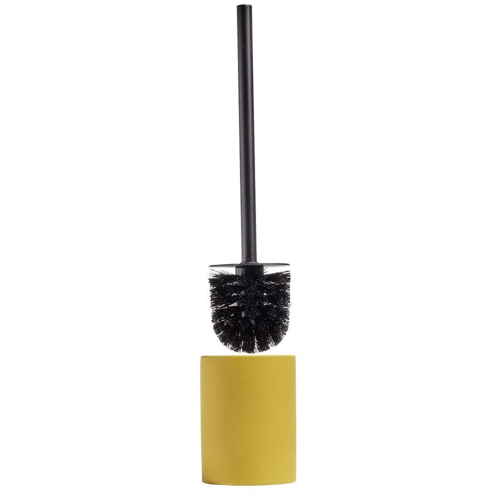 Brosse WC Socle Rond Grès Jaune Ø9,2xH36cm 1 Brosse WC Socle Rond Grès Jaune Ø9,2xH36cm