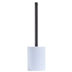Brosse WC Socle Rond Grès Bleu Clair Ø9,2xH36cm