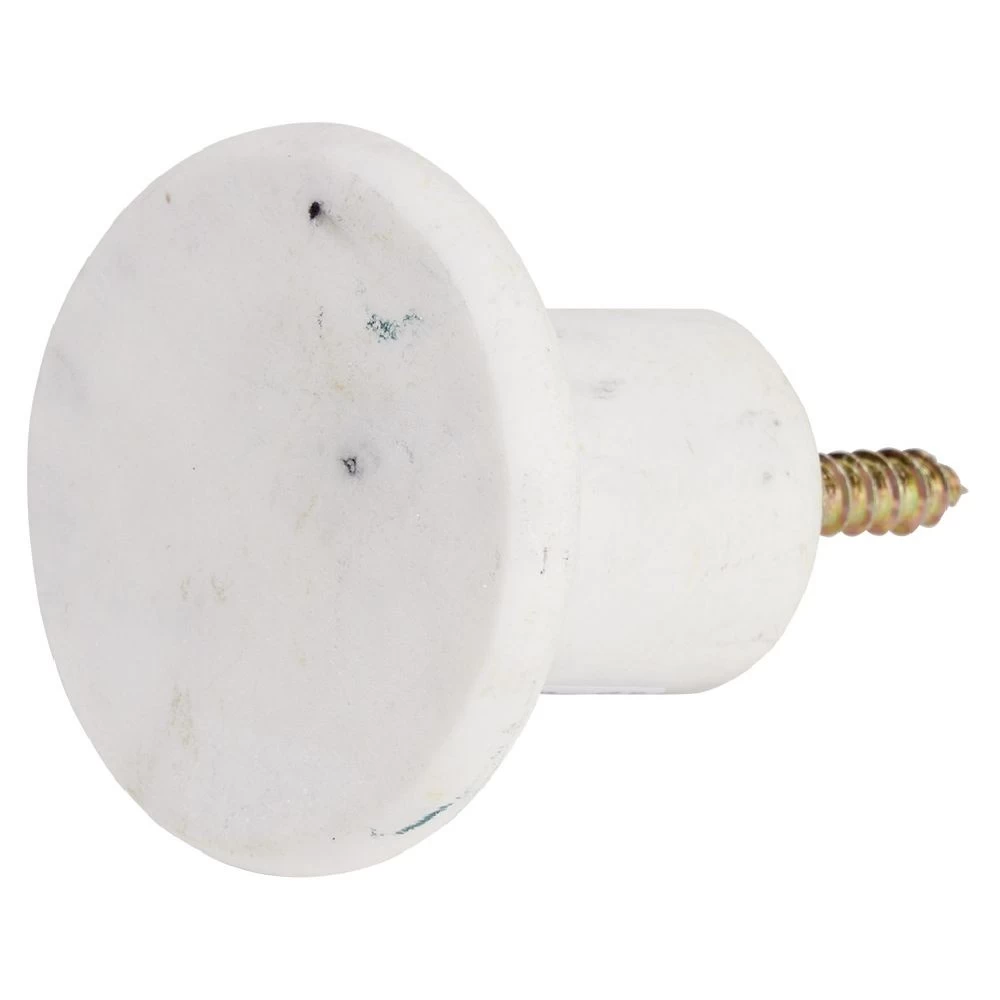 Patère Murale Ronde Imitation Marbre Blanc Polyrésine Ø5cm 1 Patère Murale Ronde Imitation Marbre Blanc Polyrésine Ø5cm