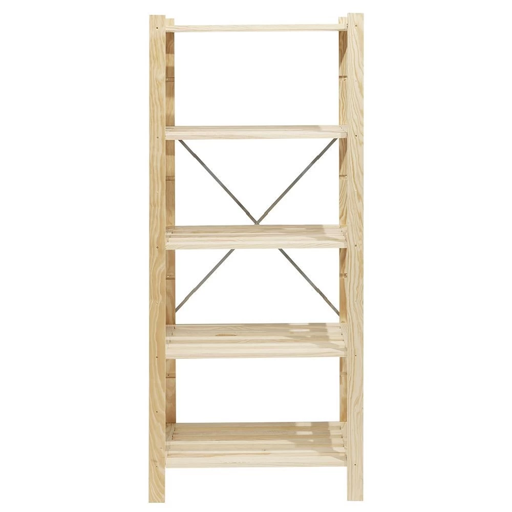 Étagère Charge Lourde En Pin 5 Niveaux 75x50xH170 Cm 1 Étagère Charge Lourde En Pin 5 Niveaux 75x50xH170 Cm
