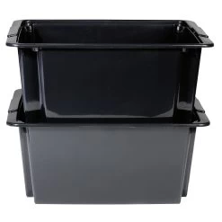 Bac Superposable 22L Noir X3 - 43x34xH18,5 Cm -Vous ne pouvez pas battre les meubles. 605338 morePictures 03