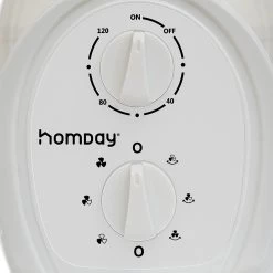 Ventilateur Tour Oscillant Blanc 24x24xH75cm 45W