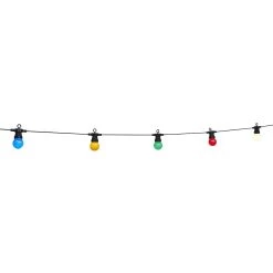 Guirlande Guinguette 50 LEDs 10 Boules Multicolores 6m