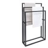 Porte Serviette 3 Niveaux Métal Noir