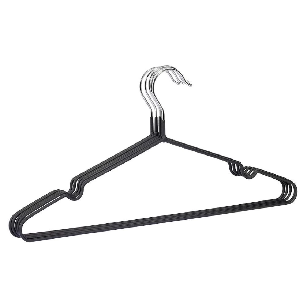 Cintre Antiglisse Acier Revêtement Plastique Noir X5 2 Cintre Antiglisse Acier Revêtement Plastique Noir X5 – Image 2