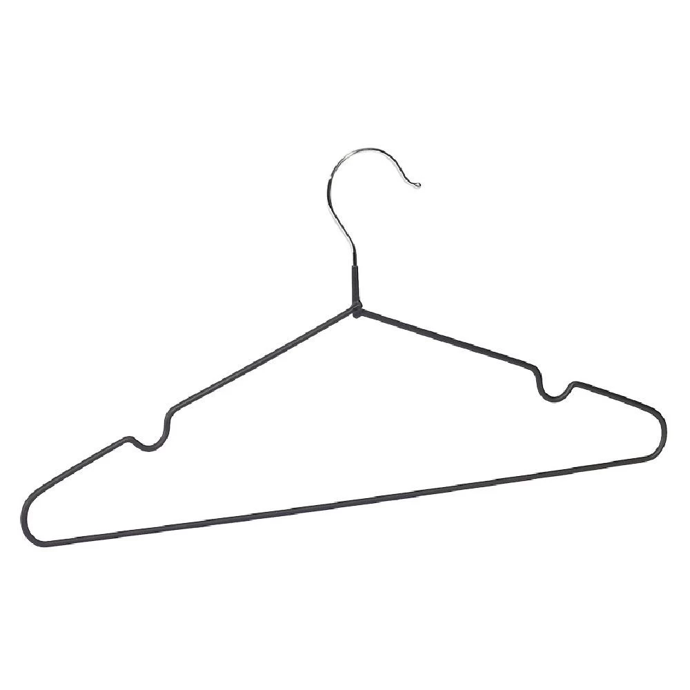 Cintre Antiglisse Acier Revêtement Plastique Noir X5 1 Cintre Antiglisse Acier Revêtement Plastique Noir X5