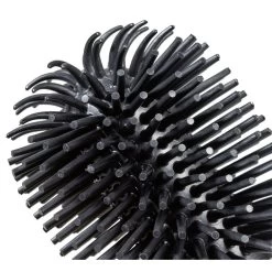Brosse WC Silicone Ronde Avec Support Noir
