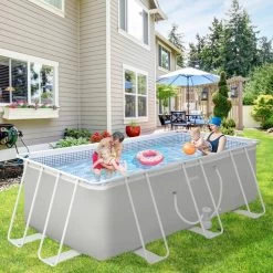 Piscine Tubulaire Hors Sol Rectangulaire Avec Filtre Dim. 440L X 240l X 122H Cm Acier PVC Gris Clair -Vous ne pouvez pas battre les meubles. 6603172e1dabef4677f6707ee8d82b97 none 7e62a3711171fe6a659f98b930b7bb9a 7e62a37