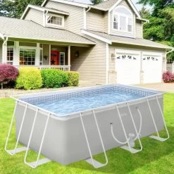 Piscine Tubulaire Hors Sol Rectangulaire Avec Filtre Dim. 440L X 240l X 122H Cm Acier PVC Gris Clair -Vous ne pouvez pas battre les meubles. 6603172e1dabef4677f6707ee8d82b97 none 9a68ef41f3aca13883650658a0244dd7 9a68ef4