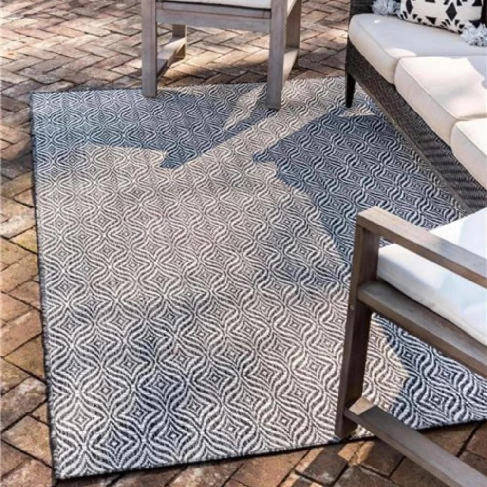 Tapis Extérieur - 160x230cm - Noir - 100% Polypropylène - 192 000pts/m2 - MONACO 1 Tapis Extérieur - 160x230cm - Noir - 100% Polypropylène - 192 000pts/m2 - MONACO