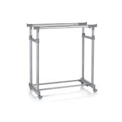 Portant à Vêtements CASA En Métal Chromé Et Gris