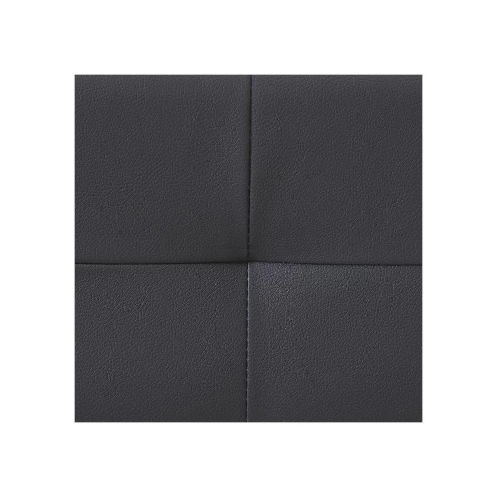 Lit Double Futon GOMERA 160 X 200 Cm Avec Sommier Revêtement Synthétique Noir 1 Lit Double Futon GOMERA 160 X 200 Cm Avec Sommier Revêtement Synthétique Noir