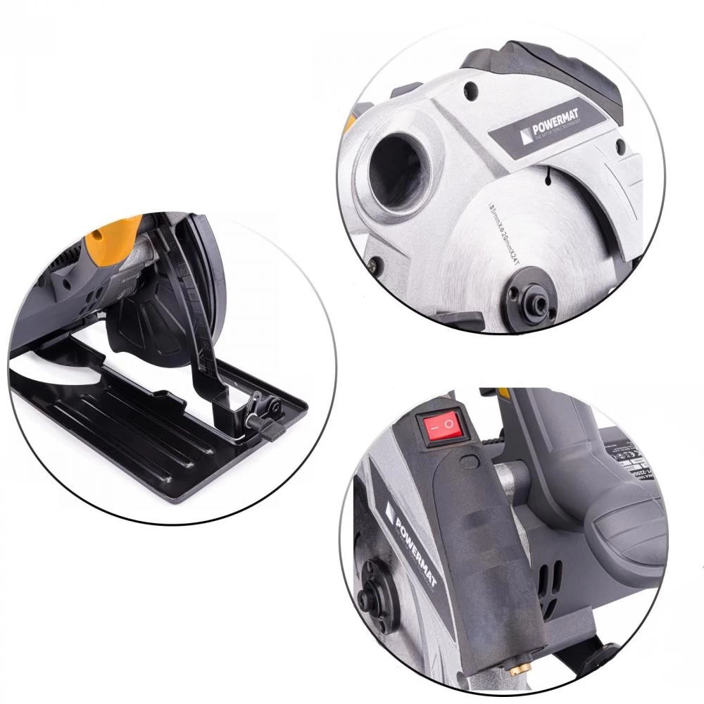 Scie Circulaire à Bois Avec Laser 2250 W 2 Disques 185 Mm 24/40 Dents 3 Scie Circulaire à Bois Avec Laser 2250 W 2 Disques 185 Mm 24/40 Dents – Image 3