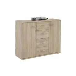 Buffet ELODIE En Mélaminé Décor Chêne Sonoma