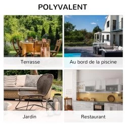Tabourets De Bar Pliable Style Colonial - Lot De 4 Tabourets De Bar - Repose-pied + Accoudoirs - Métal époxy Résine Tressée Chocolat -Vous ne pouvez pas battre les meubles. 7f38facce7923ea63eae6c0a7229dafb none 4e143e9113c71669592bc8abf26b1768 4e143e9