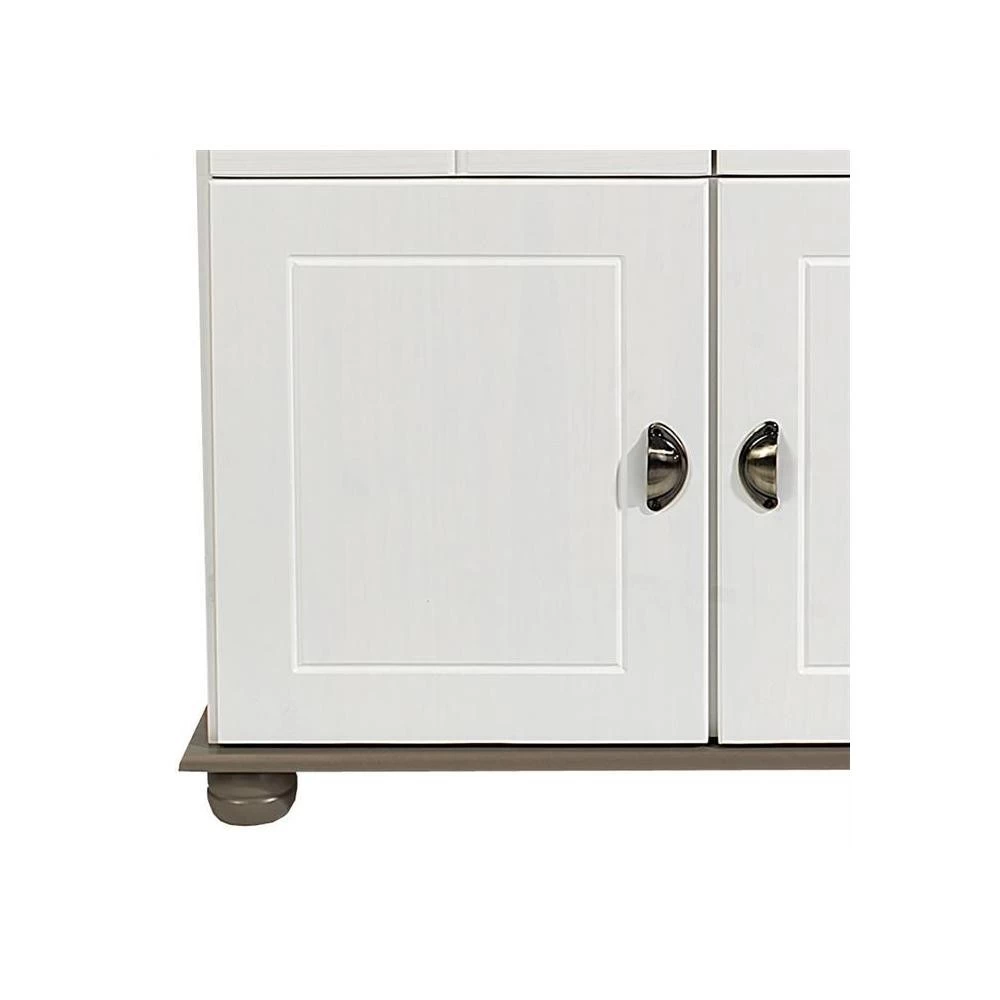 Buffet COLMAR En Pin Massif 3 Tiroirs Et 3 Portes Lasuré Blanc Et Taupe 3 Buffet COLMAR En Pin Massif 3 Tiroirs Et 3 Portes Lasuré Blanc Et Taupe – Image 3