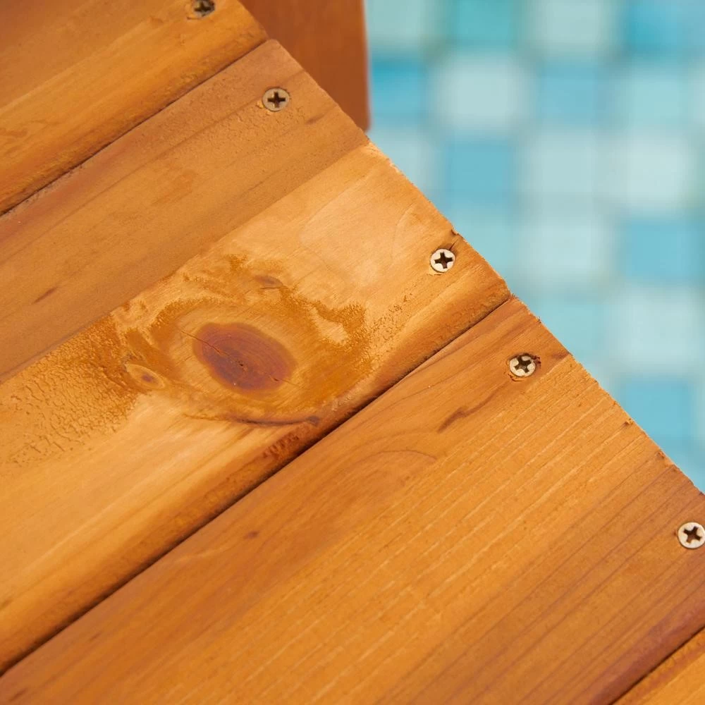 Pont De Jardin - Pont De Bassin - Passerelle En Bois Avec Balustrade - Dim. 121L X 57,5l X 59H Cm - Bois De Sapin Pré-huilé 2 Pont De Jardin - Pont De Bassin - Passerelle En Bois Avec Balustrade - Dim. 121L X 57,5l X 59H Cm - Bois De Sapin Pré-huilé – Image 2