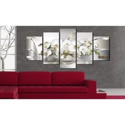 Tableau 5 Panneaux Orchidée Blanc Et Or 3 Tableau 5 Panneaux Orchidée Blanc Et Or -Vous ne pouvez pas battre les meubles. 804941 morePictures 2
