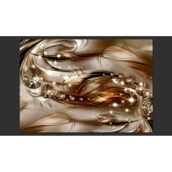 Papier Peint Diamant Cuivre Or