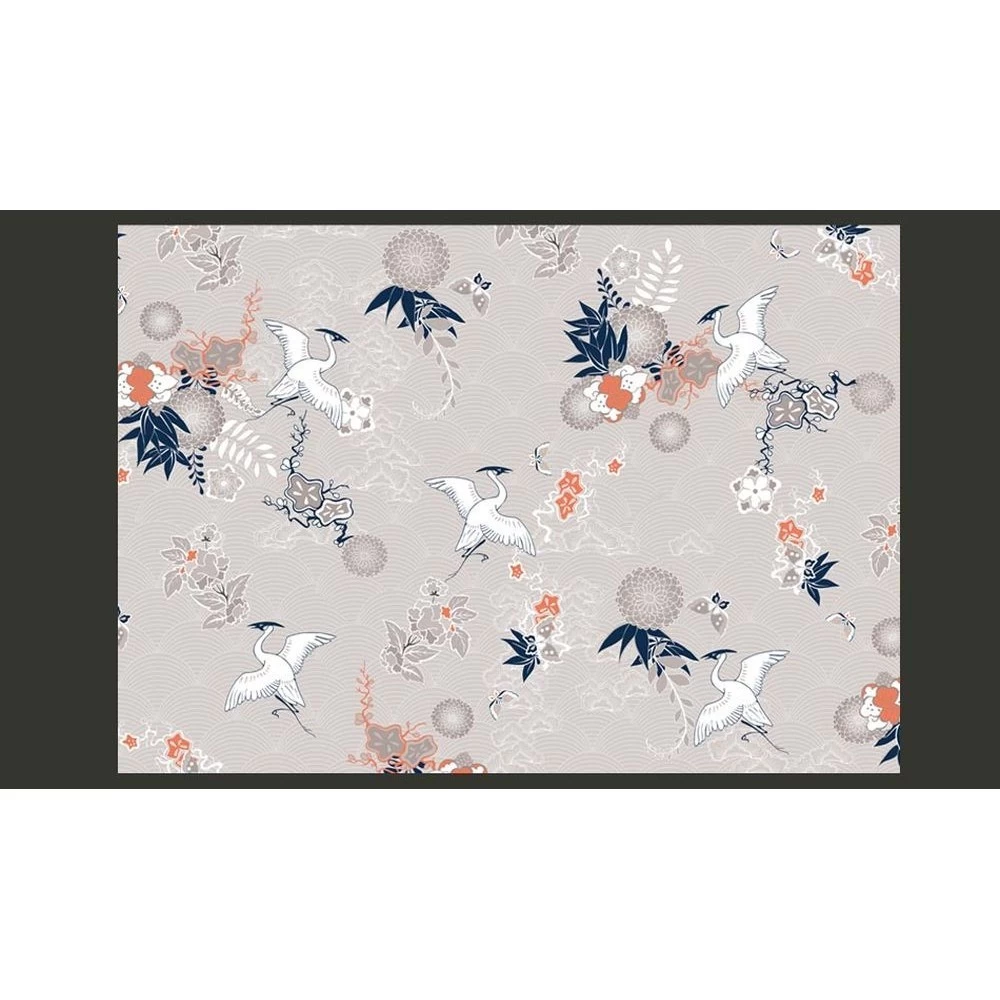 Papier Peint Héron Sauvage Gris Taupe 2 Papier Peint Héron Sauvage Gris Taupe – Image 2