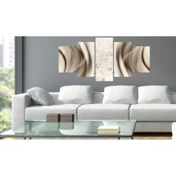 Tableau 5 Panneaux Diamants Taupe Et Blanc -Vous ne pouvez pas battre les meubles. 806386 morePictures 1