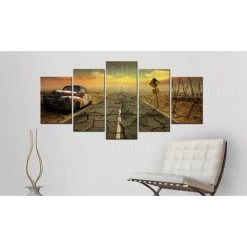 Tableau 5 Panneaux Route Dans Le Désert -Vous ne pouvez pas battre les meubles. 809969 morePictures 1