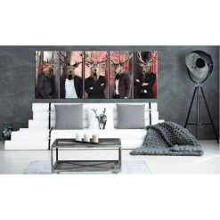 Tableau Banksy 5 Panneaux Personnes Masquées -Vous ne pouvez pas battre les meubles. 810998 morePictures 1