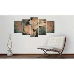 Tableau 5 Panneaux Fleur Aspect Vieilli Flower Of Sadness -Vous ne pouvez pas battre les meubles. 814271 morePictures 2