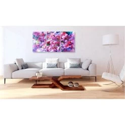 Tableau Triptyque Imprimé Fleurs Lilas Violet Mauve -Vous ne pouvez pas battre les meubles. 815675 morePictures 1