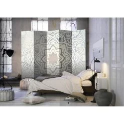 Paravent Imprimé Oriental Mandala Hivernal 5 Volets