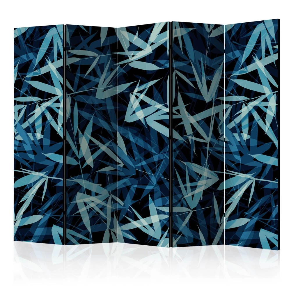 Paravent Imprimé Feuilles Sauvages Fond Sombre 5 Volets 1 Paravent Imprimé Feuilles Sauvages Fond Sombre 5 Volets