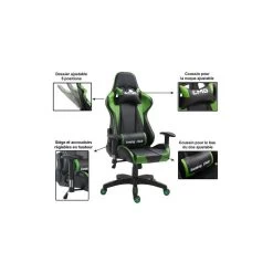 Chaise De Bureau GAMING Revêtement Synthétique Noir Et Vert 9 Chaise De Bureau GAMING Revêtement Synthétique Noir Et Vert -Vous ne pouvez pas battre les meubles. 8196d16d85c4c5f15d75a78e13b044ea none 48695c066b1d0c8ea547a69f947e0dd9 48695c0