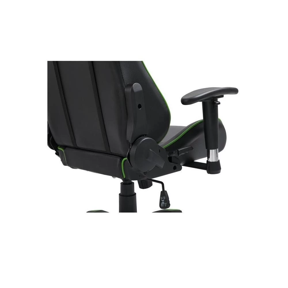 Chaise De Bureau GAMING Revêtement Synthétique Noir Et Vert 1 Chaise De Bureau GAMING Revêtement Synthétique Noir Et Vert