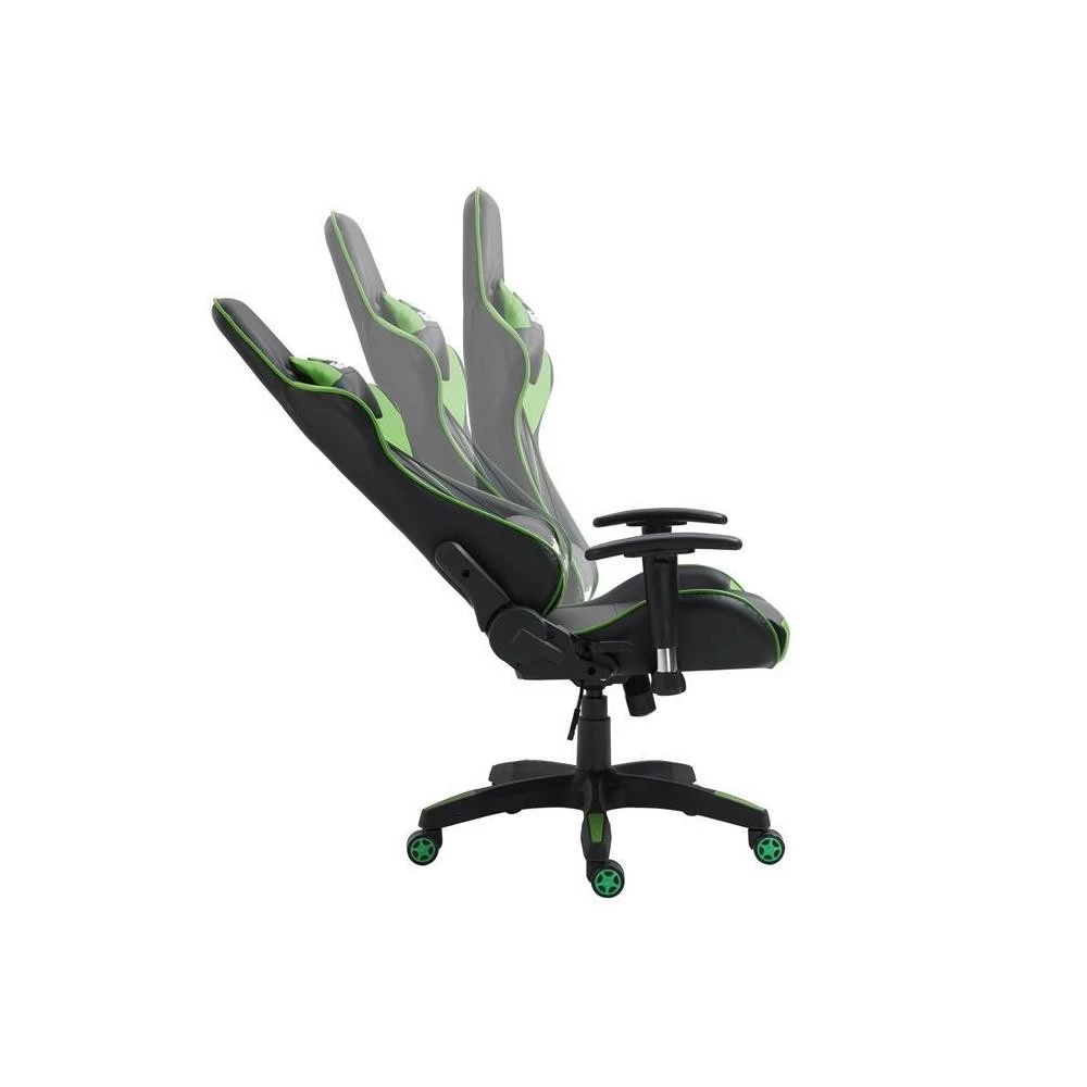 Chaise De Bureau GAMING Revêtement Synthétique Noir Et Vert 6 Chaise De Bureau GAMING Revêtement Synthétique Noir Et Vert – Image 6