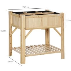 Jardinière Sur Pieds - Carré Potager Avec étagère - Dim. 78L X 58l X 81H Cm - 6 Compartiments - Feutre Drainage Inclus - Bois Sapin Pré-huilé -Vous ne pouvez pas battre les meubles. 83591be7602bebf050cda0d1a480800d none 206dc0e56509767b03d5df2abbf706d9 206dc0e