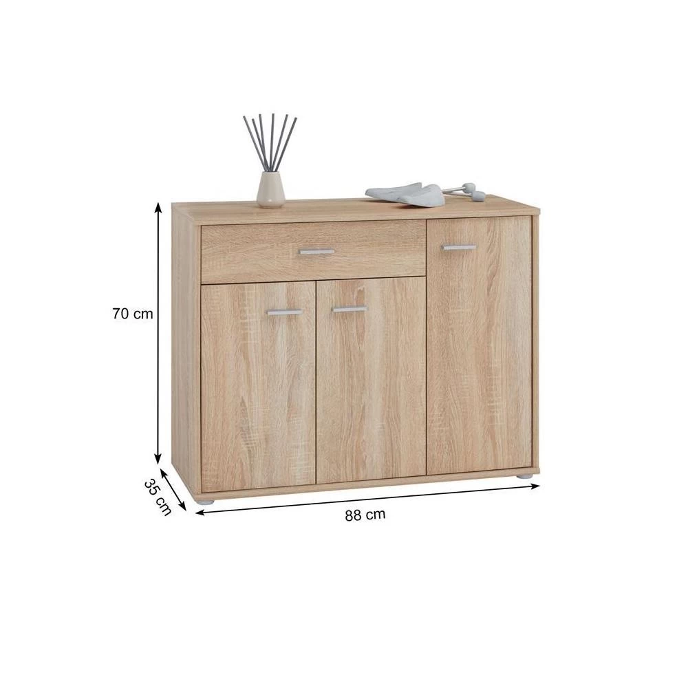 Meuble à Chaussures CAMILLE En Mélaminé Décor Chêne Sonoma 5 Meuble à Chaussures CAMILLE En Mélaminé Décor Chêne Sonoma – Image 5