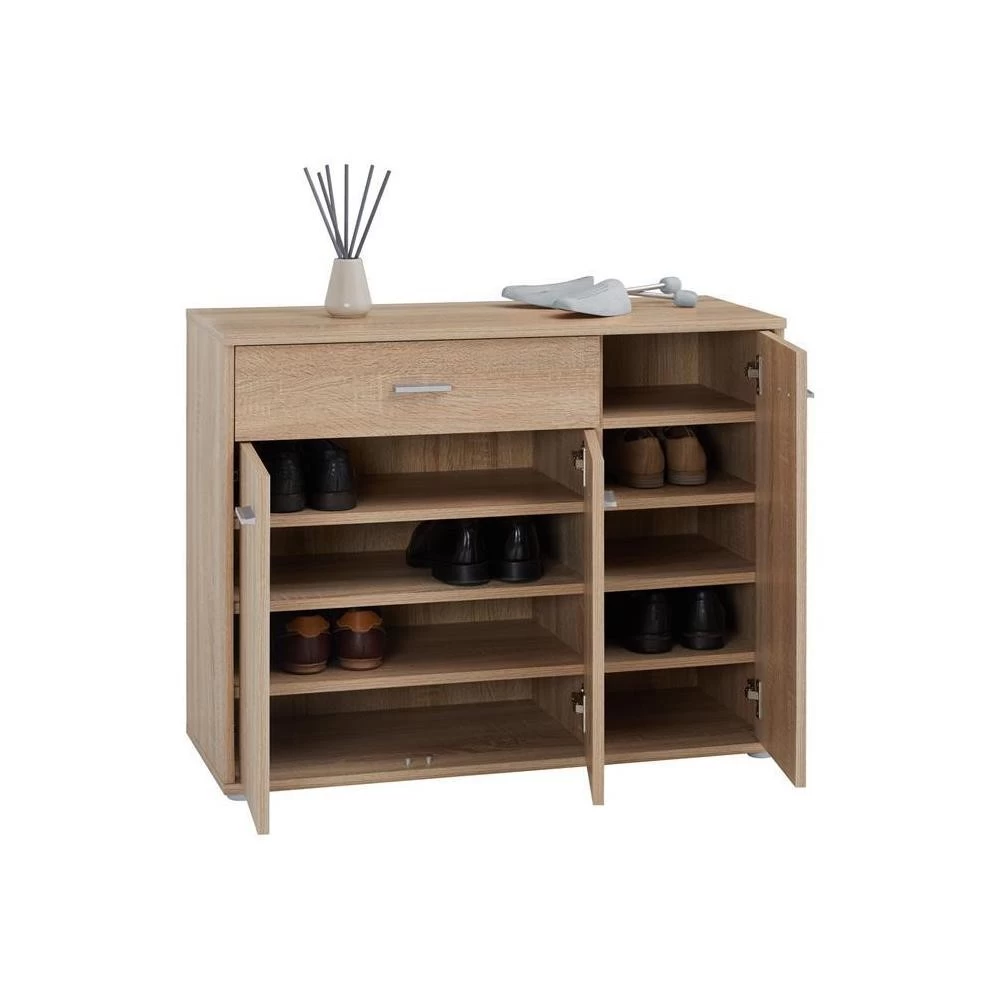 Meuble à Chaussures CAMILLE En Mélaminé Décor Chêne Sonoma 1 Meuble à Chaussures CAMILLE En Mélaminé Décor Chêne Sonoma