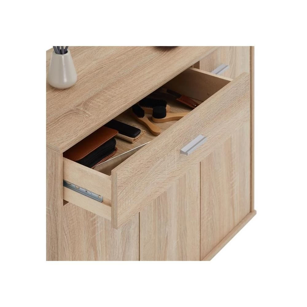 Meuble à Chaussures CAMILLE En Mélaminé Décor Chêne Sonoma 3 Meuble à Chaussures CAMILLE En Mélaminé Décor Chêne Sonoma – Image 3