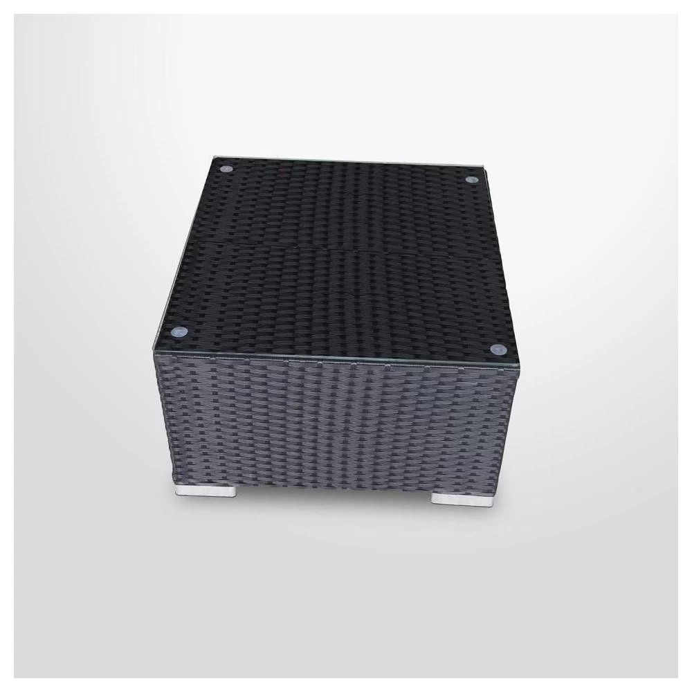 5 Places - Ensemble Salon De Jardin Résine Tressée - Noir / Ecru - LUNGA 5 2 5 Places - Ensemble Salon De Jardin Résine Tressée - Noir / Ecru - LUNGA 5 – Image 2