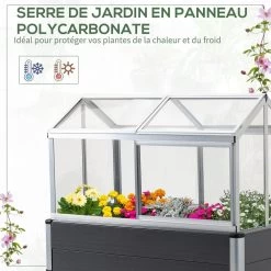Mini Serre Sur Pieds Dim. 113L X 61l X 128H Cm - 4 Lucarnes, 2 Portes Coulissantes - Piètement Structure Alu. PVC Aspect Bois Gris Polycarbonate -Vous ne pouvez pas battre les meubles. 8a98efa86c05cd84e323b46778abb20e none 69fd0f4d902fea1baf9086b742a93f2a 69fd0f4