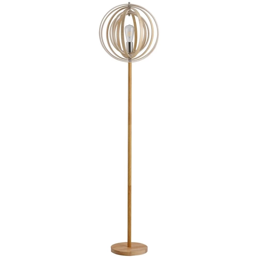 Lampadaire Sur Pied Circulaire 40 W Max. Abat-Jour Bois Naturel Clair Dim. Ø 38 X 160 Cm 6 Lampadaire Sur Pied Circulaire 40 W Max. Abat-Jour Bois Naturel Clair Dim. Ø 38 X 160 Cm – Image 6