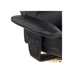 Fauteuil De Relaxation Avec Repose-pieds CHARLY En Synthétique Noir