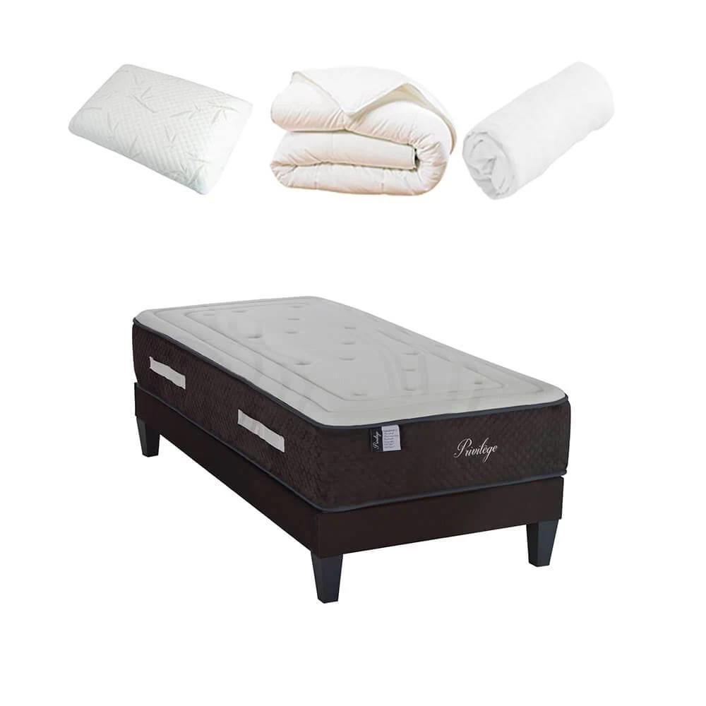 BELLECOUR LITERIE | Pack Prêt à Dormir Privilège 90x190 Cm | Matelas Mémoire De Forme + Sommier + Accessoires 4 BELLECOUR LITERIE | Pack Prêt à Dormir Privilège 90x190 Cm | Matelas Mémoire De Forme + Sommier + Accessoires – Image 4