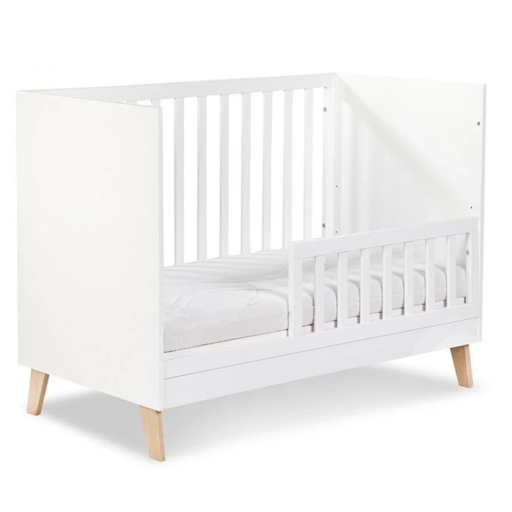 NOAH Lit évolutif Bébé Enfant Bois Avec Sommier Réglable Et Pieds En Chêne 4 NOAH Lit évolutif Bébé Enfant Bois Avec Sommier Réglable Et Pieds En Chêne – Image 4