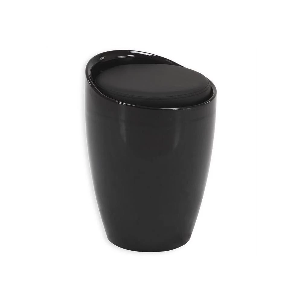 Tabouret Coffre De Rangement DANIEL Noir 1 Tabouret Coffre De Rangement DANIEL Noir