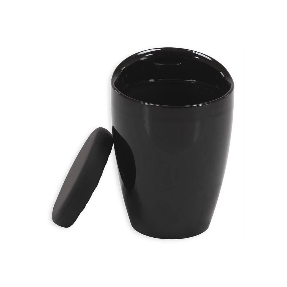 Tabouret Coffre De Rangement DANIEL Noir 2 Tabouret Coffre De Rangement DANIEL Noir – Image 2