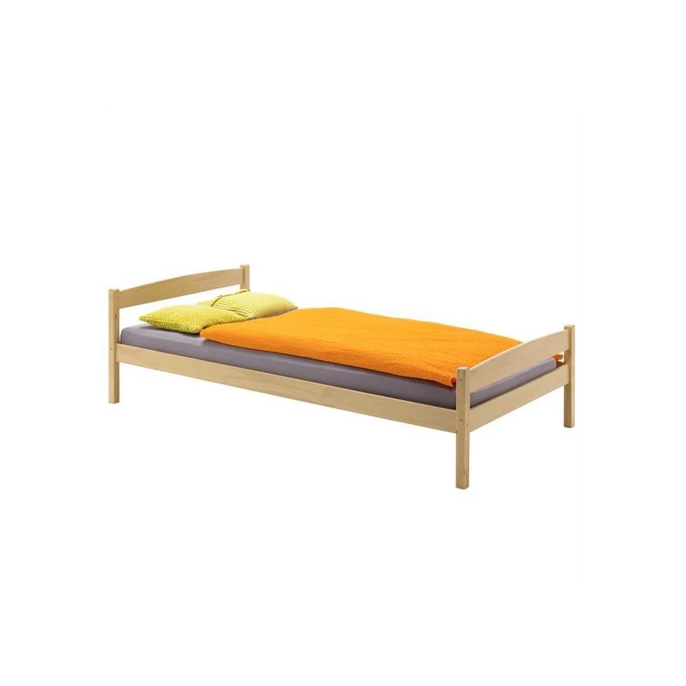 Lit En Pin BORIS 100 X 200 Cm Couleur Hêtre 2 Lit En Pin BORIS 100 X 200 Cm Couleur Hêtre – Image 2