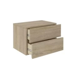 Chevet Suspendu FLORENT En Mélaminé Décor Chêne Sonoma