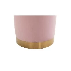 Pouf OMERO En Velours Rose