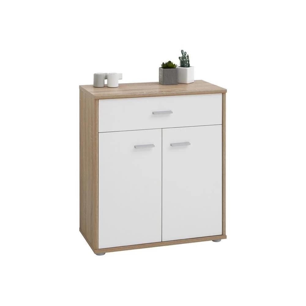 Buffet MONACO En Mélaminé Décor Chêne Sonoma Et Blanc Mat 6 Buffet MONACO En Mélaminé Décor Chêne Sonoma Et Blanc Mat – Image 6